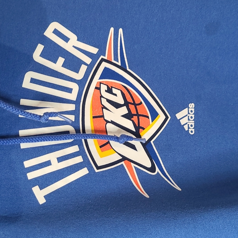 Adidas NBA OKC Thunder hoodie sweatshirt medium blue - Picture 2 of 13